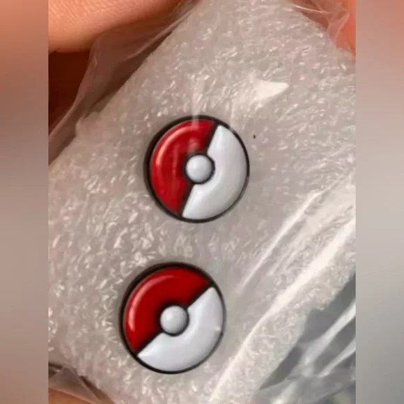 3 For $35 Pokemon Pokeball Stainless Steel Enameled Stud Character Earrings - Picture 3 of 4
